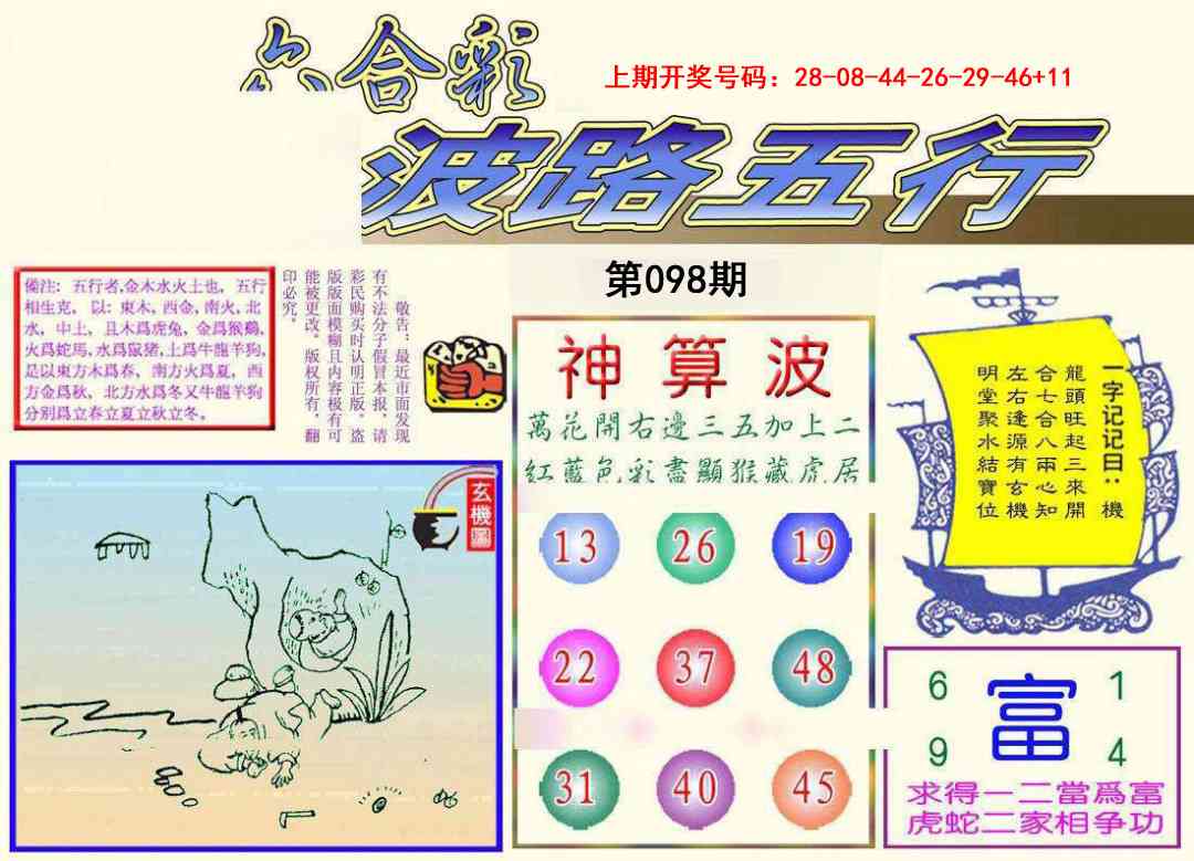098期波路五行[图]